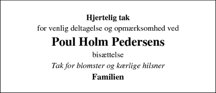 Taksigelsen for Poul Holm Pedersen - Gilleleje