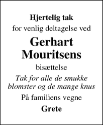 Taksigelsen for Gerhart Mouritsen - Frederiksværk