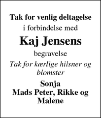 Taksigelsen for Kaj Jensen - Auning