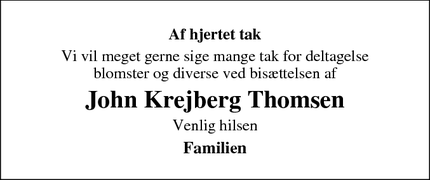 Taksigelsen for John Krejberg Thomsen - Middelfart