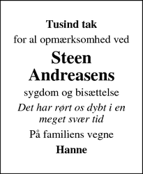 Taksigelsen for Steen Andreasens - Randers