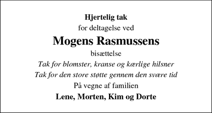 Taksigelsen for Mogens Rasmussen - Hørning