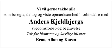 Taksigelsen for Anders Kjeldbjerg - Stoholm