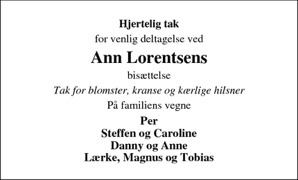 Taksigelsen for Ann Lorentsen - Hobro