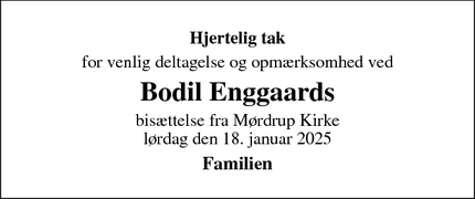 Taksigelsen for Bodil Enggaard - Vanløse