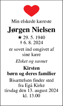 Dødsannoncen for Jørgen Nielsen - Risskov 