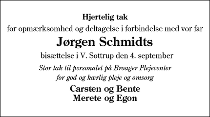 Taksigelsen for Jørgen Schmidt - Rødekro