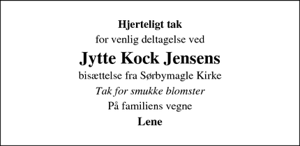 Taksigelsen for Jytte Kock Jensen - Slagelse