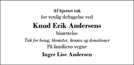 Taksigelsen for Knud Erik Andersen - Sønder Felding