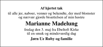 Taksigelsen for Marianne Madelung - Ebeltoft