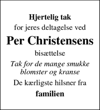 Taksigelsen for Per Christensen - Faaborg