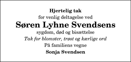 Taksigelsen for Søren Lyhne Svendsen - Hjørring