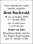 Dødsannoncen for Bent Buchwald - Skælskør