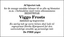 Dødsannoncen for Viggo Frost - Hirtshals