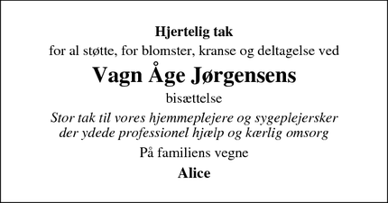 Taksigelsen for Vagn Åge Jørgensen - Brædstrup