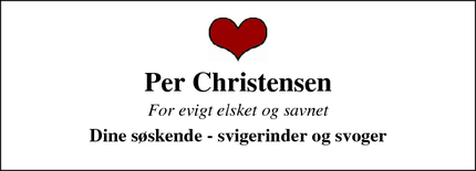 Dødsannoncen for Per Christensen - Svendborg